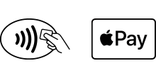 Apple Pay Kontaktlos-Symbol und Apple Pay-Logo
